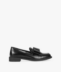 Fashion Bosanova Mocasín plano negro con lazo