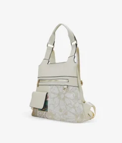 Hot Bosanova Mochila antirrobo beige con bolsillos