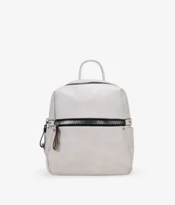 Fashion Bosanova Mochila beige con cremalleras metálicas grandes