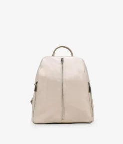 Fashion Bosanova Mochila beige en nylon con cremalleras