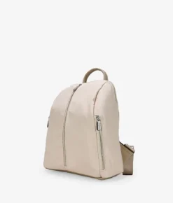 Fashion Bosanova Mochila beige en nylon con cremalleras