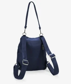 Discount Bosanova Mochila casual azul con solapa y hebillas