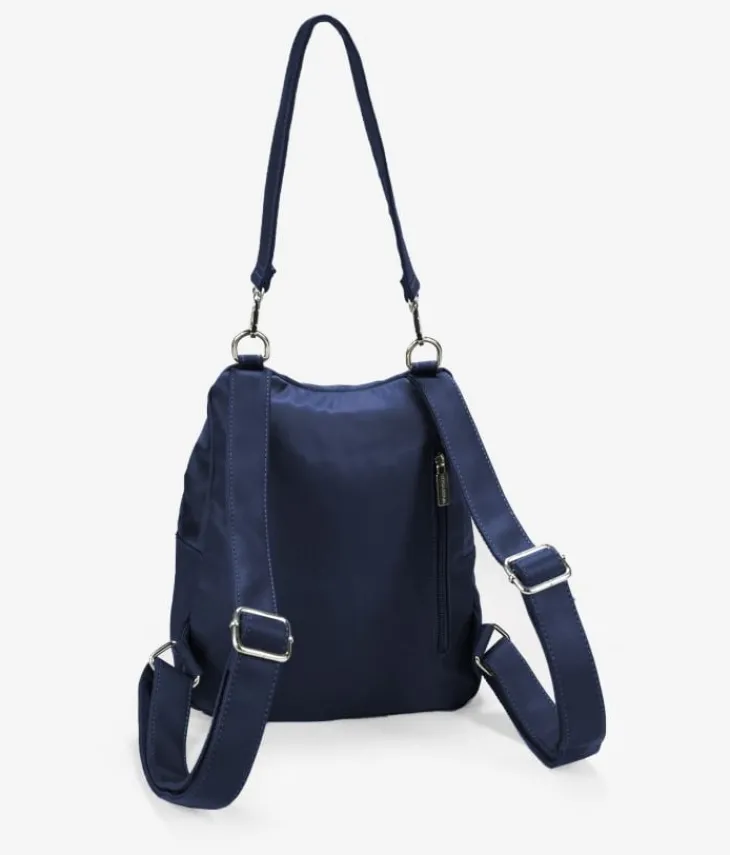 Discount Bosanova Mochila casual azul con solapa y hebillas