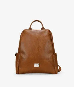 Outlet Bosanova Mochila cuero con cremallera y bolsillos laterales
