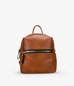 Sale Bosanova Mochila cuero con cremalleras metálicas grandes