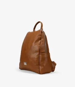 Outlet Bosanova Mochila cuero con cremallera y bolsillos laterales