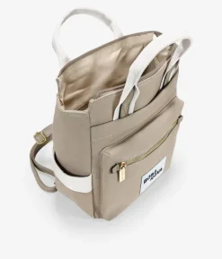 Best Bosanova Mochila de canvas taupe con bolsillos
