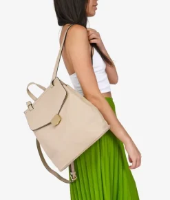 Sale Bosanova Mochila de vestir con solapa beige
