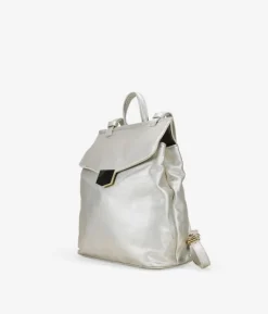 Fashion Bosanova Mochila de vestir dorada con solapa