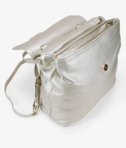 Fashion Bosanova Mochila de vestir dorada con solapa