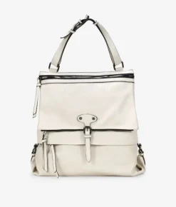 Discount Bosanova Mochila de vestir grande beige con solapa