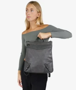 Clearance Bosanova Mochila gris con doble cremallera