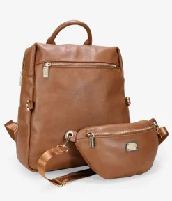 Fashion Bosanova Mochila marrón con riñonera extraíble