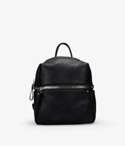 Discount Bosanova Mochila negra con cremalleras metálicas grandes