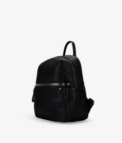 Discount Bosanova Mochila negra con cremalleras metálicas grandes