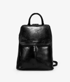 Sale Bosanova Mochila negra con solapa y cremallera