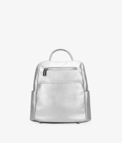 Outlet Bosanova Mochila plateada con cremalleras