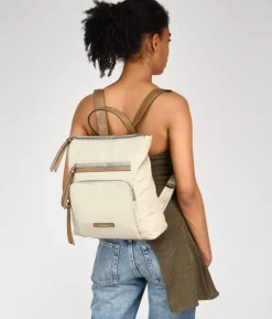 Clearance Bosanova Mochila taupe con cremalleras metálicas