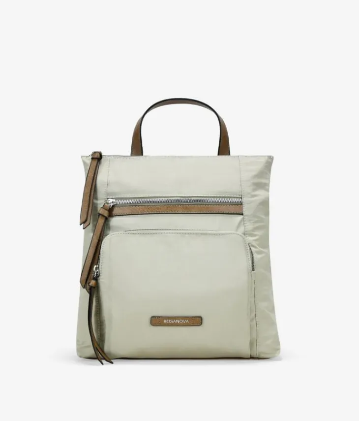 Clearance Bosanova Mochila taupe con cremalleras metálicas