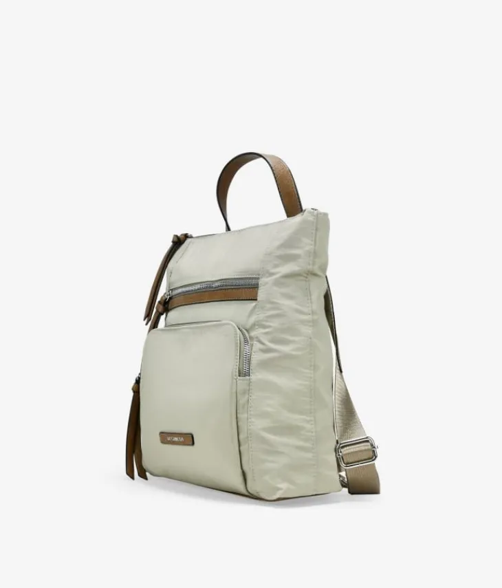 Clearance Bosanova Mochila taupe con cremalleras metálicas