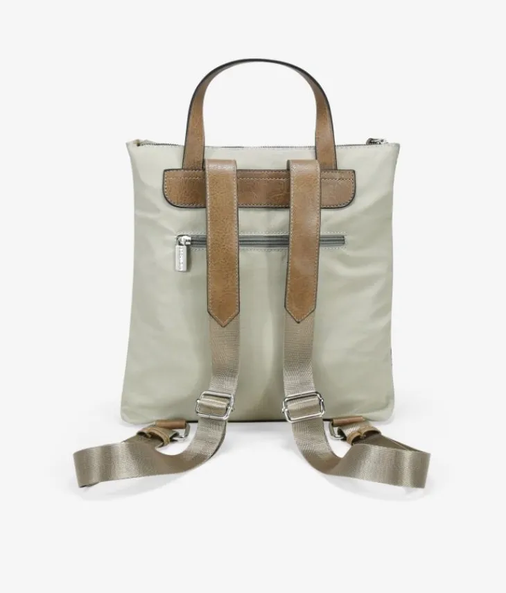 Clearance Bosanova Mochila taupe con cremalleras metálicas