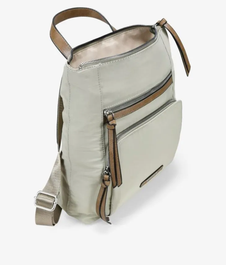 Clearance Bosanova Mochila taupe con cremalleras metálicas