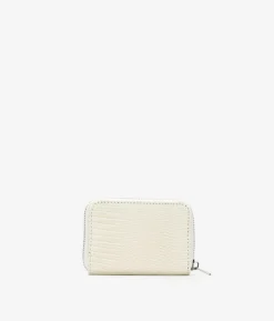 Sale Bosanova Monedero beige piel vegana cocodrilo con logo y cremallera