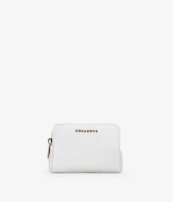 Clearance Bosanova Monedero blanco con cremallera y logo