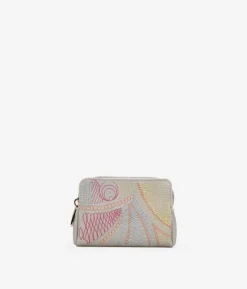 Fashion Bosanova Monedero color piedra con detalles bordados