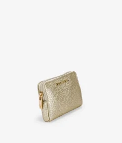 Discount Bosanova Monedero dorado con cremallera y logo