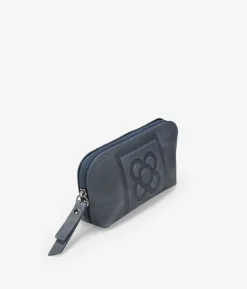 Discount Bosanova Monedero gris piel con flor de Barcelona