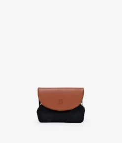 Outlet Bosanova Monedero negro con solapa y boquilla