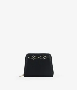 Sale Bosanova Monedero negro con tachas y cremallera