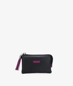 Discount Bosanova Monedero negro en piel con cremallera