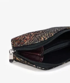 Fashion Bosanova Monedero piel flores doradas