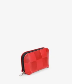 Outlet Bosanova Monedero piel rojo con cremallera