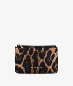 Fashion Bosanova Monedero plano con estampado animal print leopardo
