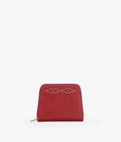 Sale Bosanova Monedero rojo con tachas y cremallera