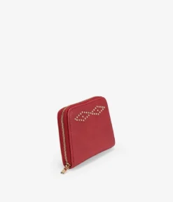 Sale Bosanova Monedero rojo con tachas y cremallera