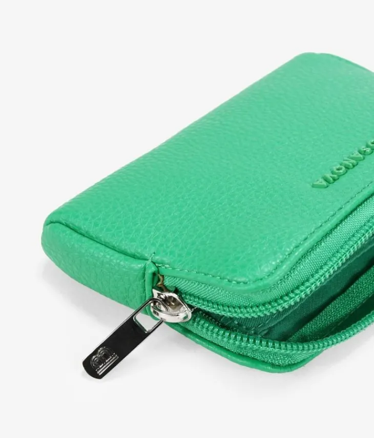 Best Bosanova Monedero verde pequeño con cremallera
