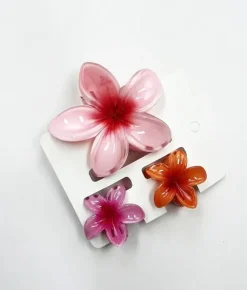Sale Bosanova Pack pinzas de pelo flores rosas