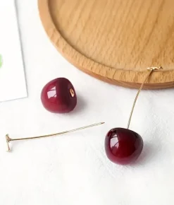 Hot Bosanova Pendientes cereza colgante