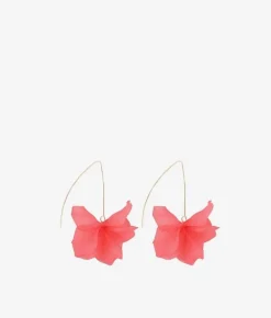 Online Bosanova Pendientes de flor rígida rosa