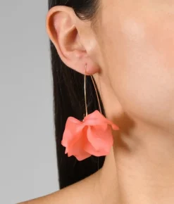 Online Bosanova Pendientes de flor rígida rosa