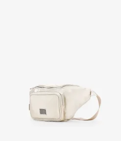 Best Bosanova Riñonera beige en nylon con bolsillo