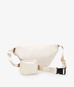 Best Bosanova Riñonera beige en nylon con bolsillo