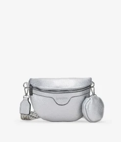 Outlet Bosanova Riñonera plateada con bolsillo colgante