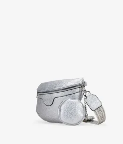 Outlet Bosanova Riñonera plateada con bolsillo colgante