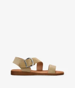 Best Bosanova Sandalias arena piel con hebilla