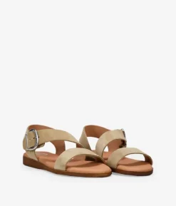 Best Bosanova Sandalias arena piel con hebilla